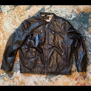Andrew Marc- Leather Biker Jacket size 2xlt